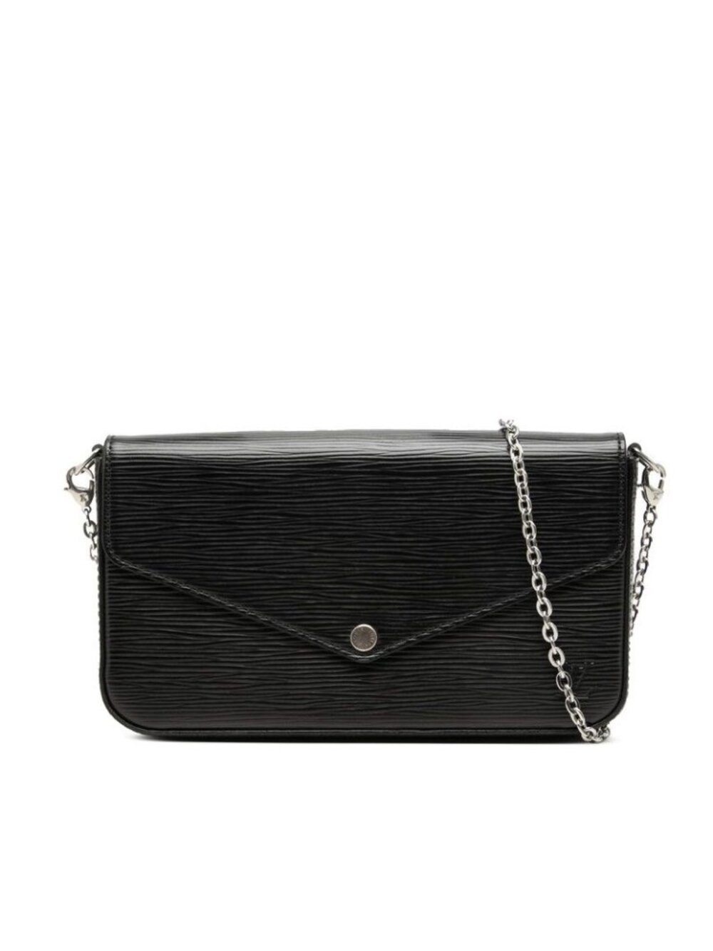 Louis Vuitton Epi Pochette Felicie Chain Wallet Shoulder Bag Black Leather